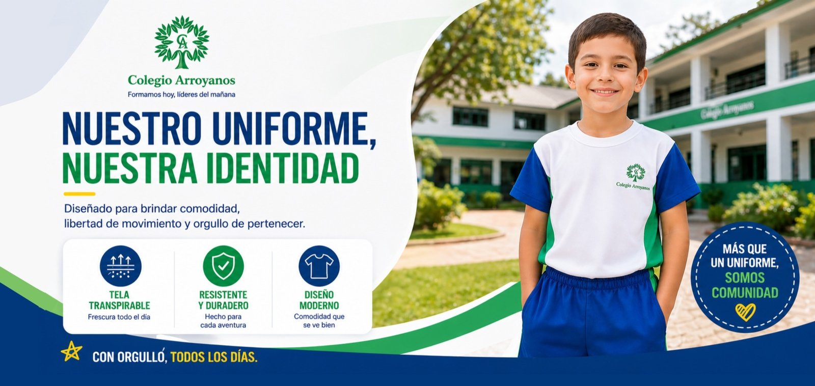 Banner desktop Colegio Arroyanos - Uniforme identidad escolar