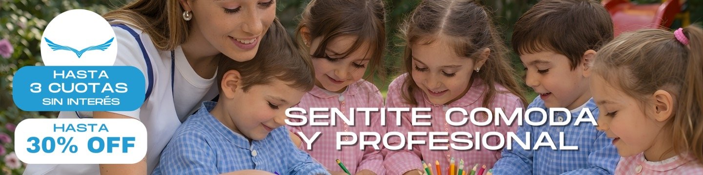 Banner MercadoLibre Lazzul - Sentite comoda y profesional - uniformes educacion