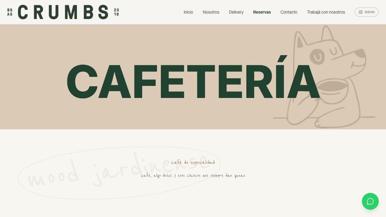 Cafeteria/Bar - Landing Page - Efectos Virales portfolio