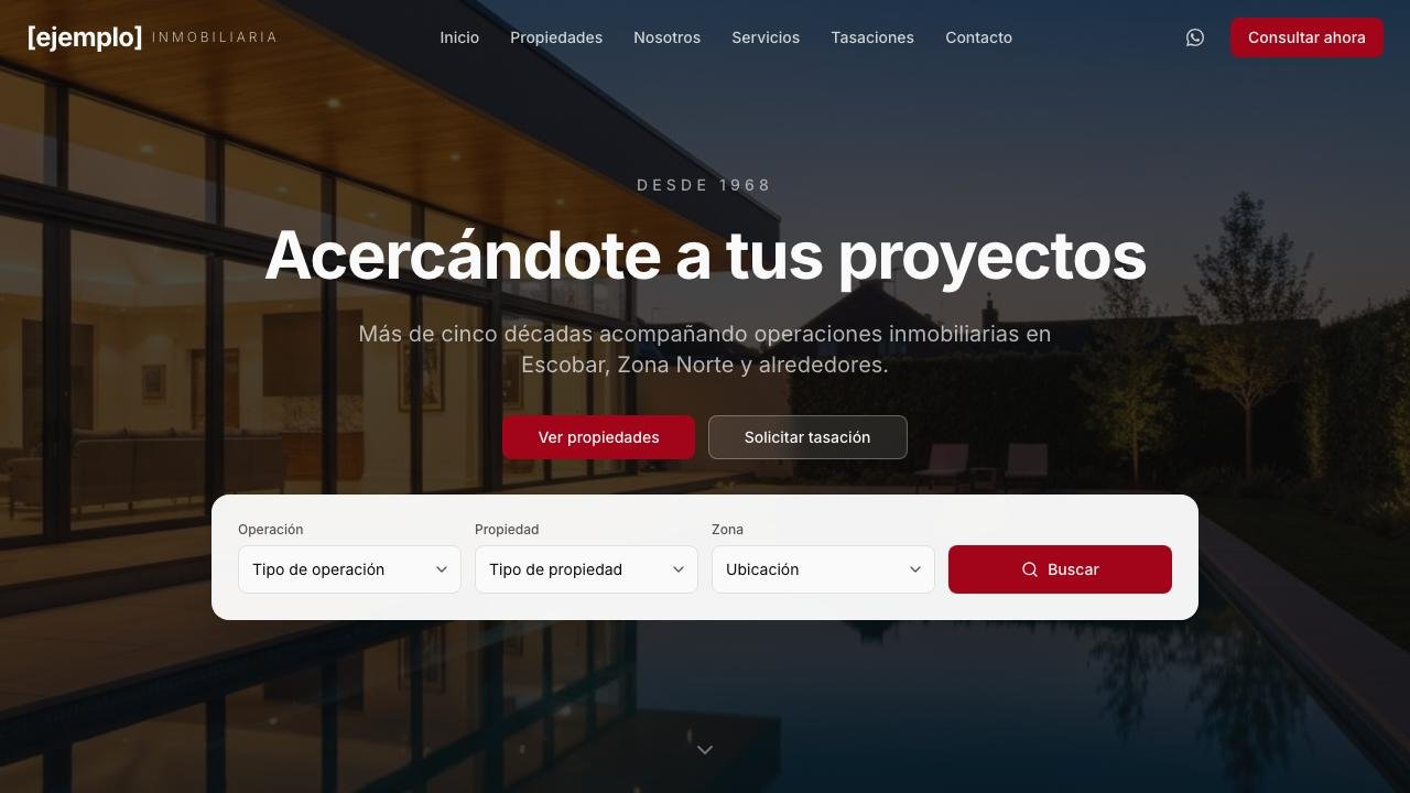 Inmobiliaria - Web con CRM y SEO - Efectos Virales portfolio